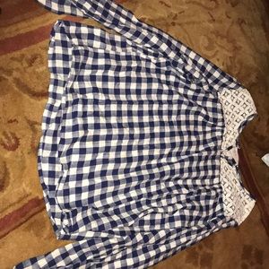 checkered blouse